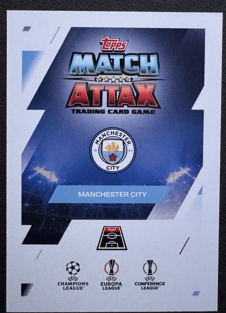 Match Attax Manchester City Rückseite