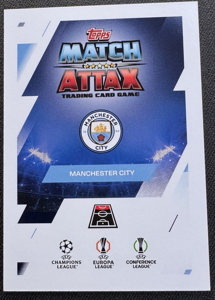 Match Attax Manchester City Rückseite