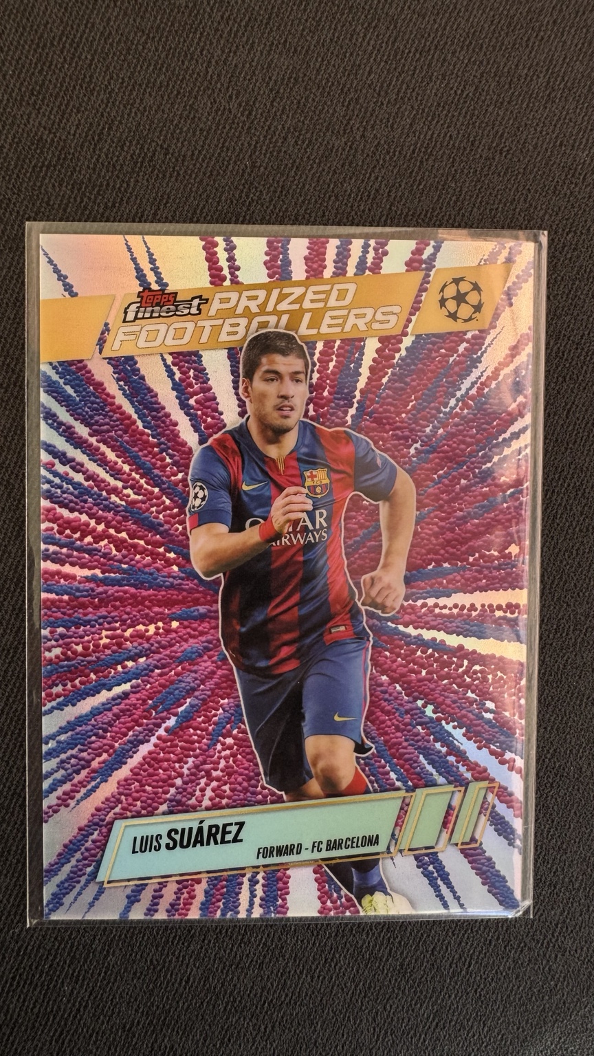 Luis Suárez Prized Footballers Fusion PFF-8, Originalfoto der Vorderseite