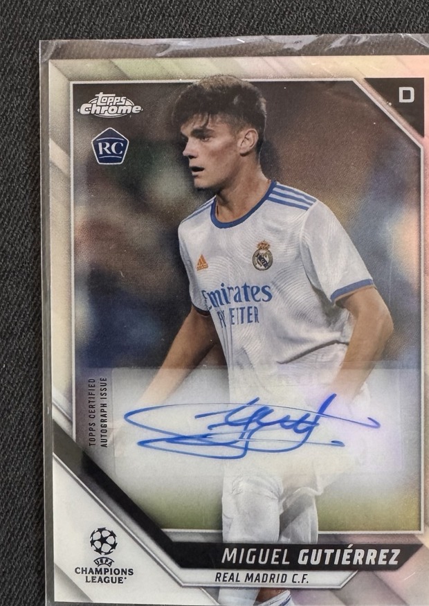 Miguel Gutiérrez Topps Chrome Autogramm Rookiekarte